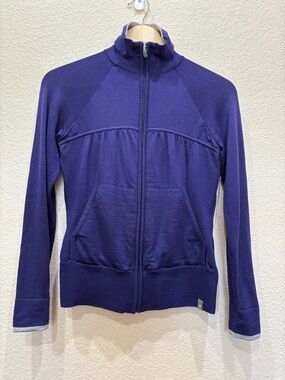 Smartwool Women's Size XS Full Zip Sweater Jacket Merino Wool Purple Gorpcore